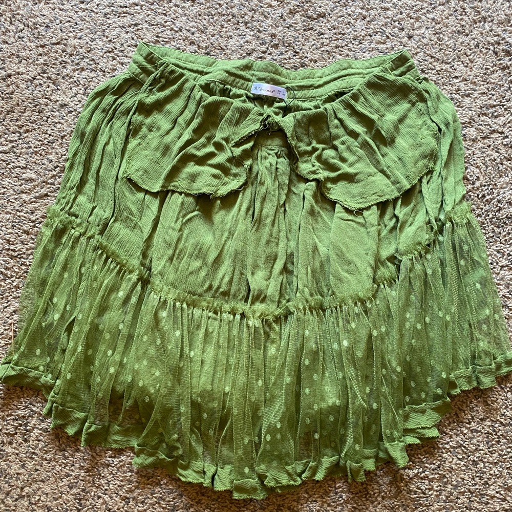 Cottage core Dark green skirt